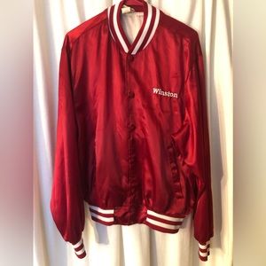 Jacket: rj reynolds winston vintage lg 1982/83 windbreaker Tobacco made in usa